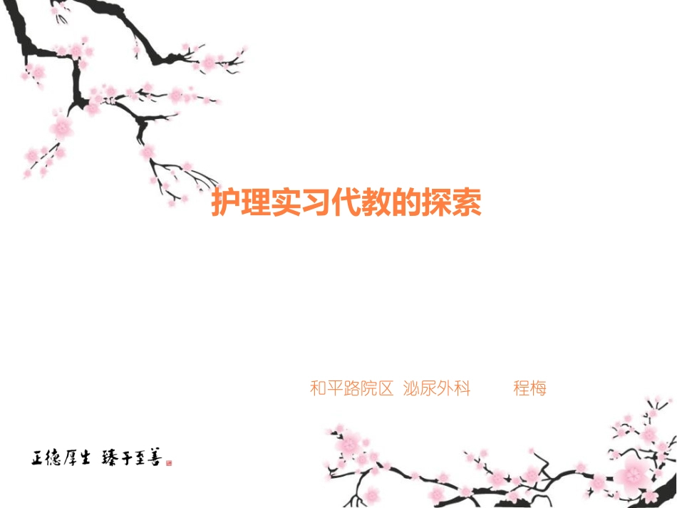 护理带教课件_第1页