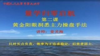 黄金阳眼洞悉主力操盘手法姜灵海
