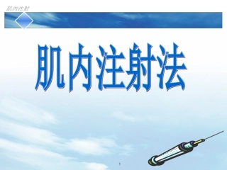 肌肉注射演示课件