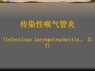 鸡传染性喉气管炎