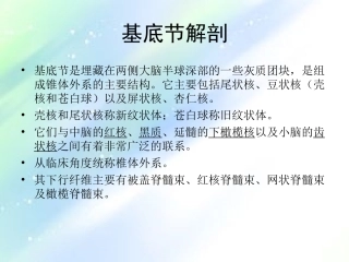 基底节区及内囊