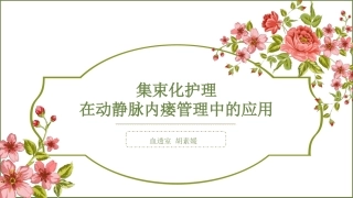 集束化护理在内瘘管理中的应用