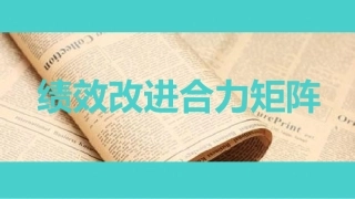 绩效改进合力矩阵