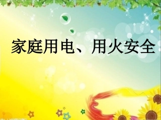 家庭用电用火安全