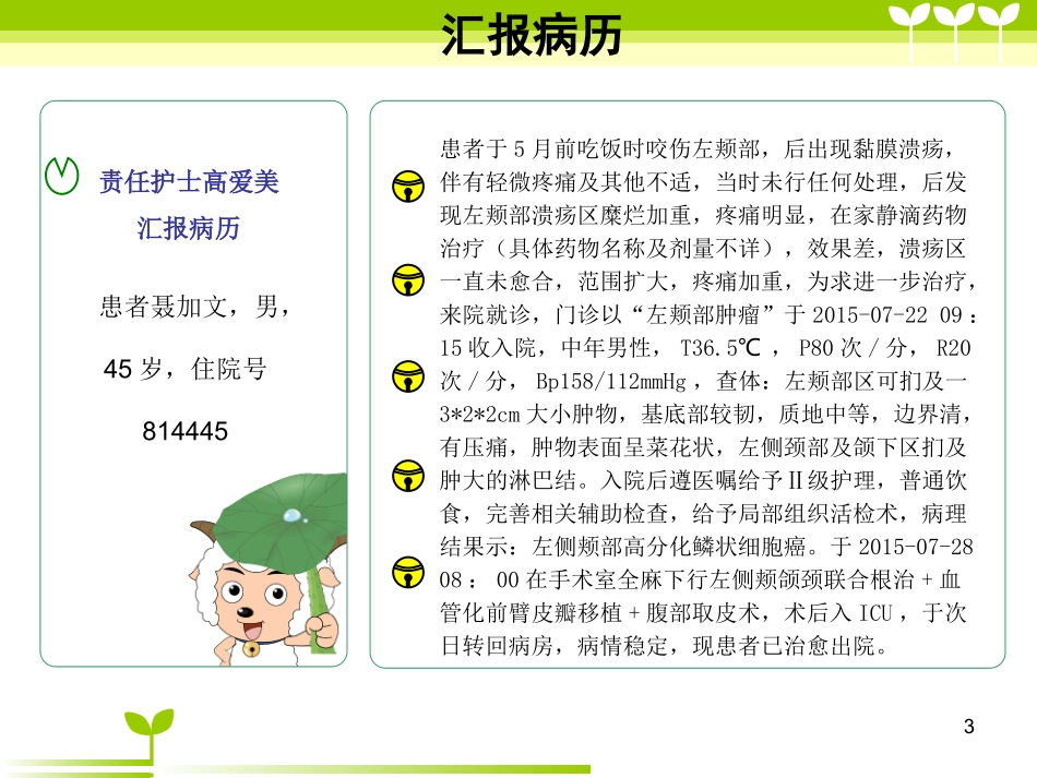 颊癌护理查房医学课件_第3页