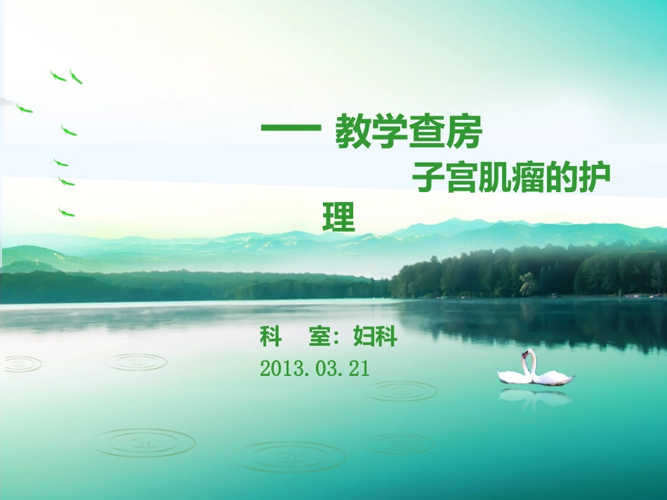 教学查房子宫肌瘤护理_第1页