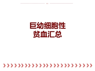 巨幼细胞性贫血汇总