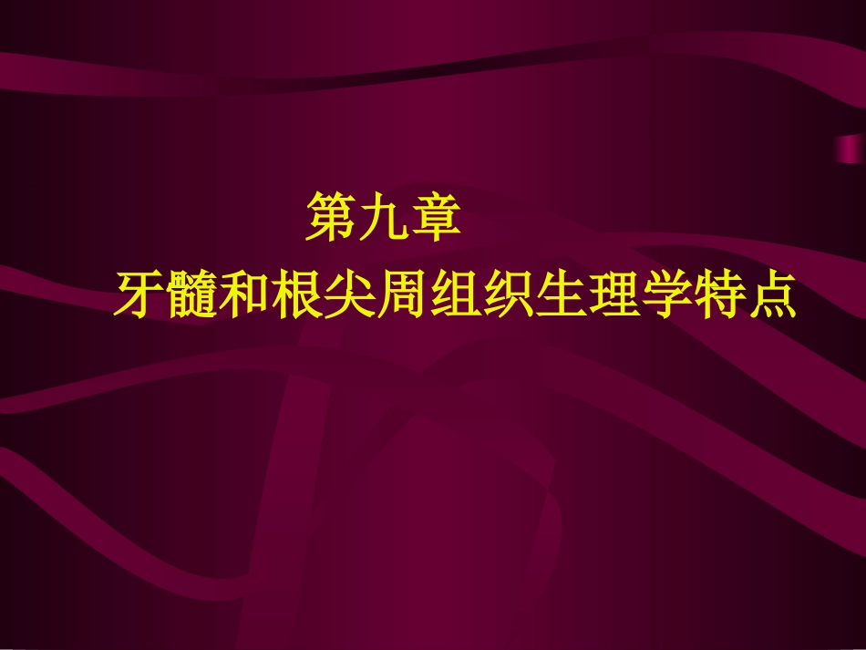 口腔牙体牙髓病学牙髓及根尖周组织生理学特点_第2页