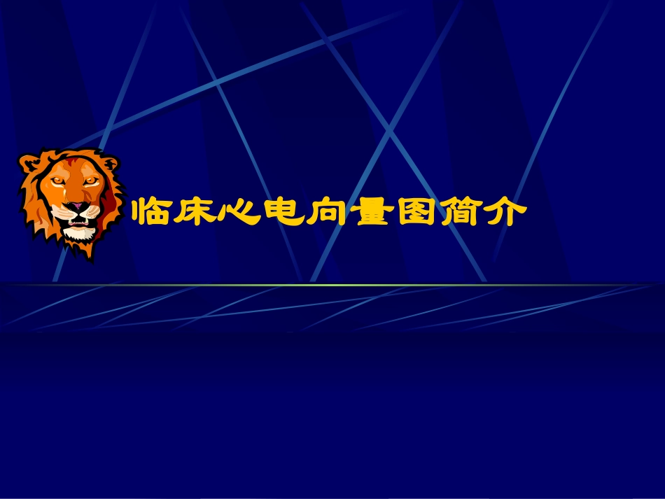 临床心电向量图和心电图_第1页
