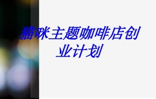 猫咪主题咖啡店创业计划专题培训课件