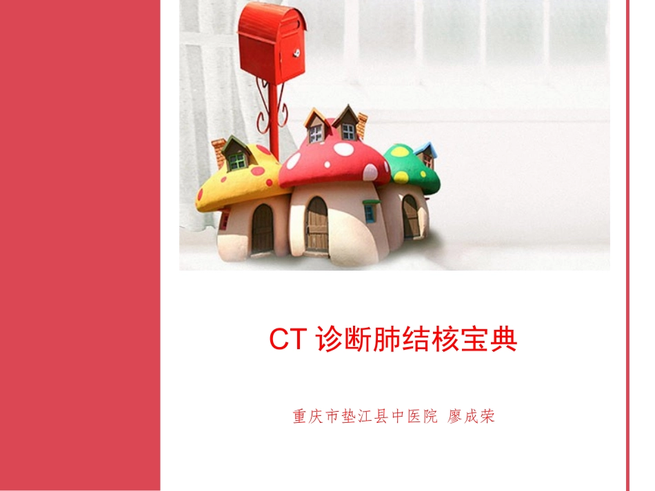 每日一学CT诊疗肺结核宝典_第1页