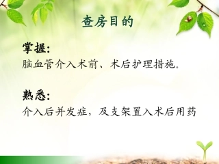 脑血管介入患者护理查房