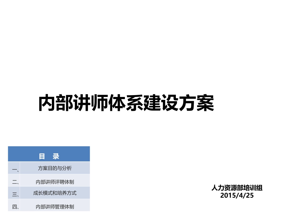 内部讲师体系建设方案优质方案_第1页