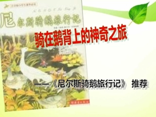 尼尔斯骑鹅旅行记讲义