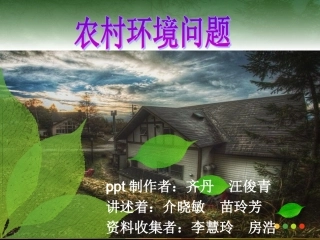 农村环境问题修改