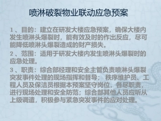 喷淋头爆裂应急处置预案