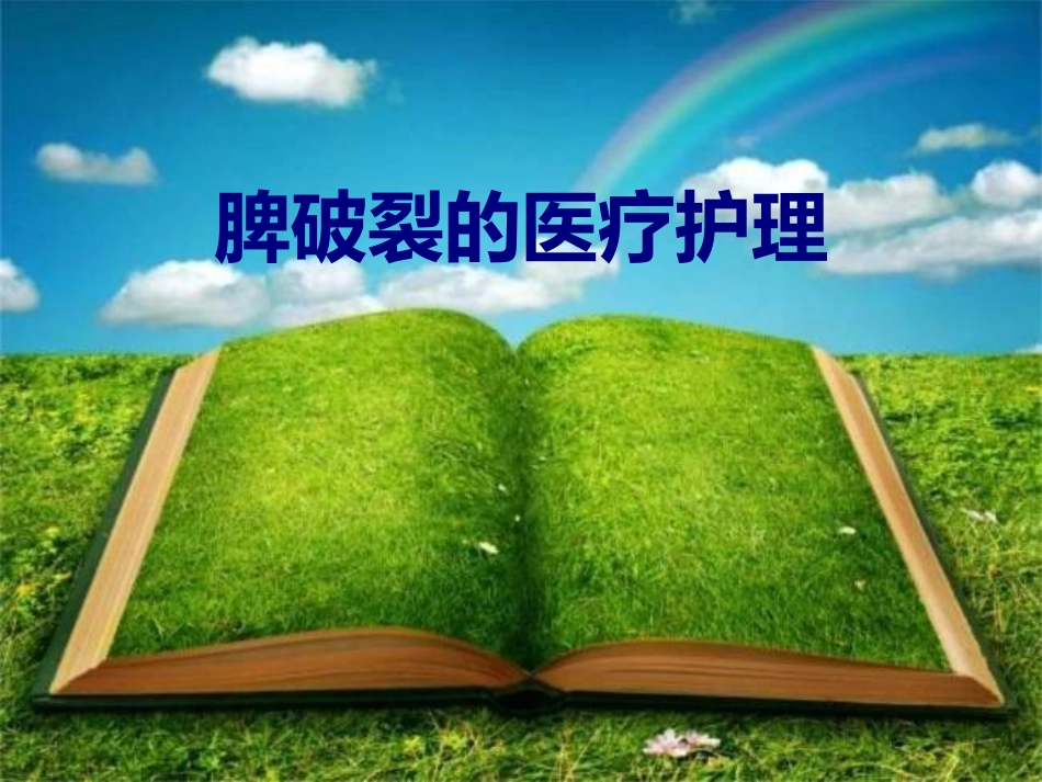 脾破裂的医疗护理讲义_第1页