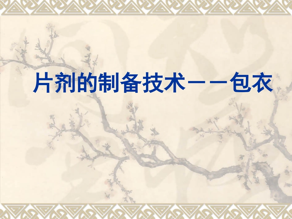 片剂的制备技术包衣_第1页