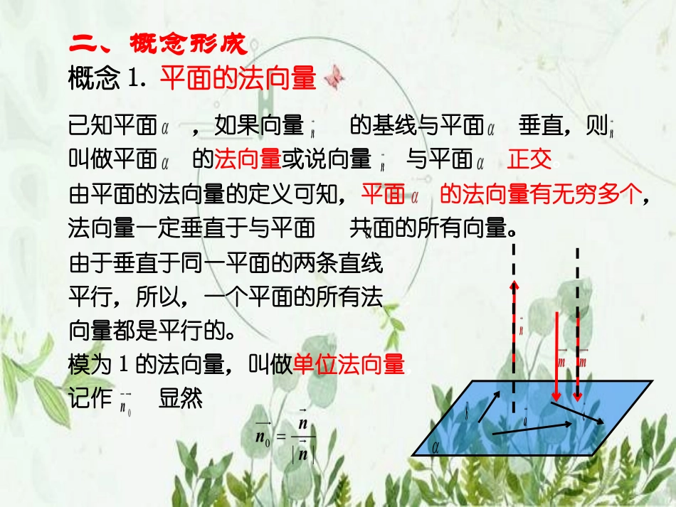 平面的法向量和平面的向量表示图文_第3页
