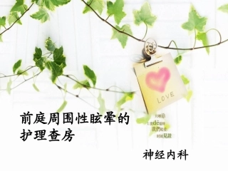 前庭周围性眩晕护理查房分解