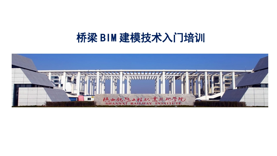 桥梁BIM建模技术入门培训_第1页