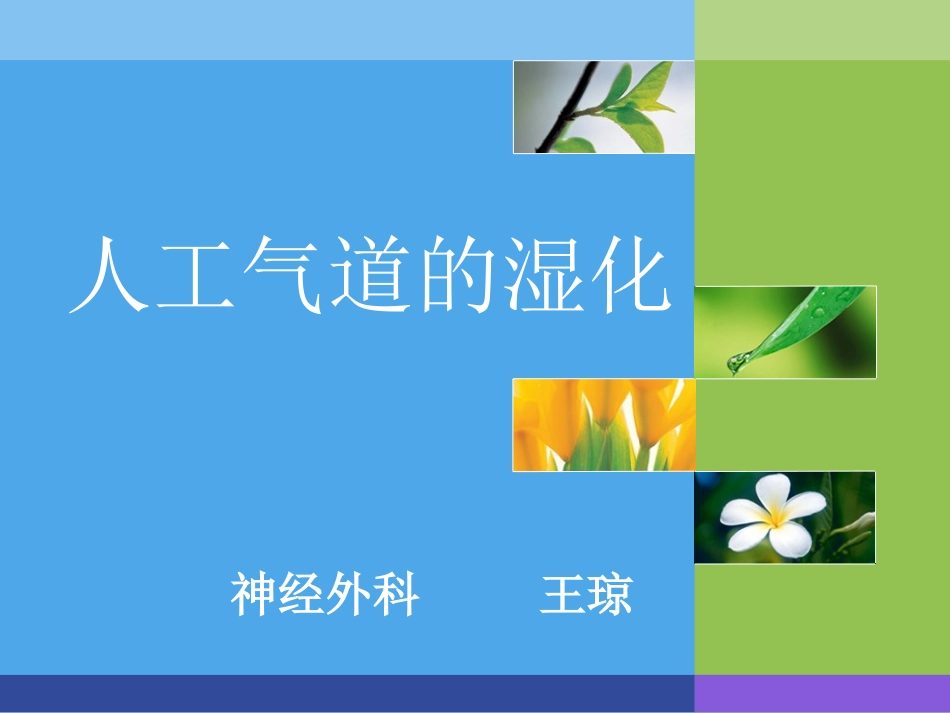 人工气道的湿化的护理管理_第1页