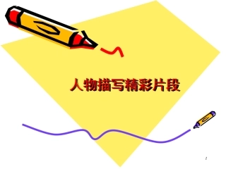 人物外貌描写精彩片段课堂