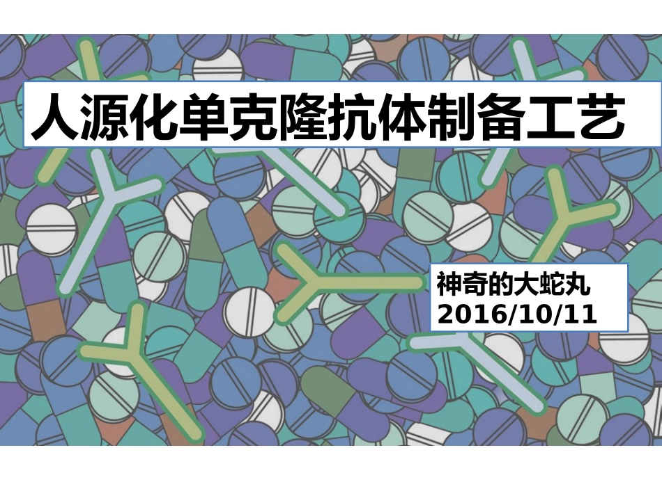 人源化单克隆抗体制备工艺_第1页