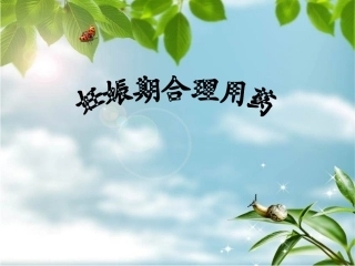 妊娠期合理用药