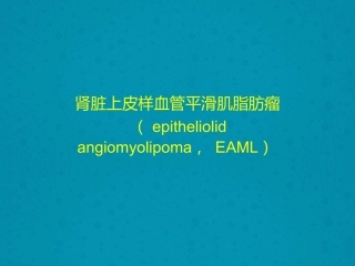 上皮样血管平滑肌脂肪瘤