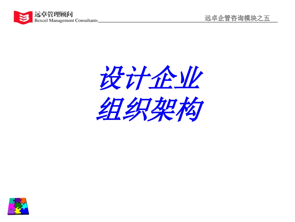 设计企业组织架构专题培训课件_第1页