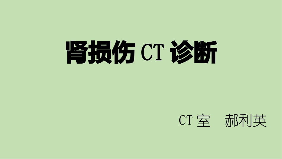 肾损伤CT诊断_第1页