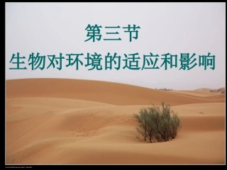 生物对环境的适应和影响课件
