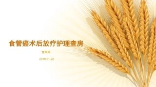 食管癌术后放疗护理查房