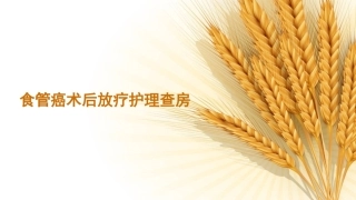 食管癌术后放疗护理查房课堂