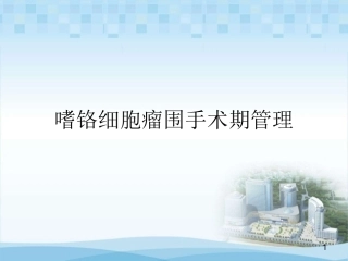 嗜铬细胞瘤围手术期管理