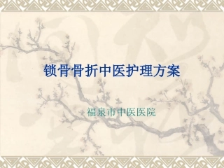 锁骨骨折中医护理方案