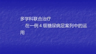 糖尿病足个案课件