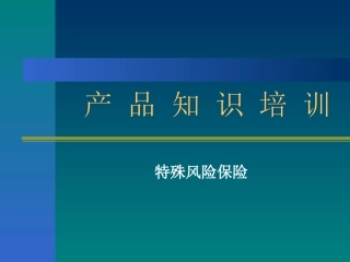 特殊风险保险