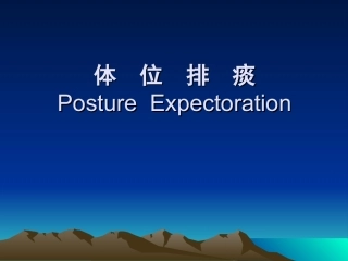 体位排痰方法