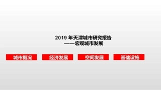 天津城市研究报告宏观城市发展