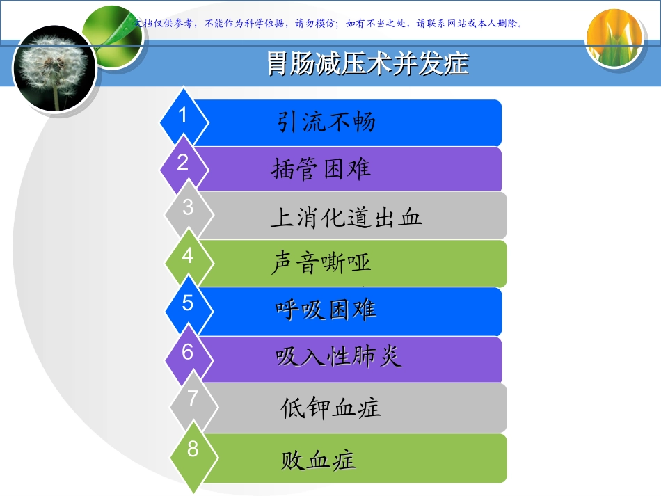 胃肠减压术操作并发症课件_第3页