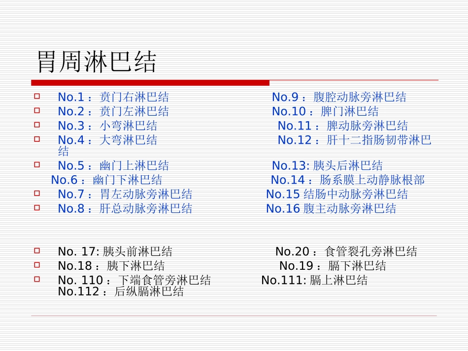 胃周淋巴结分组及分期_第2页
