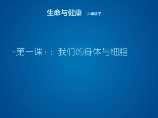 我们的身体和细胞