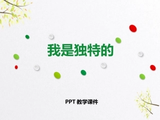 我是独特的课件