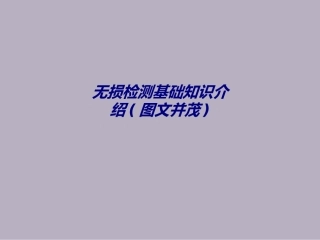 无损检测基础知识介绍图文并茂专题培训课件