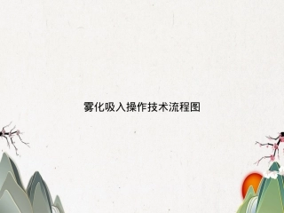 雾化吸入操作技术流程图