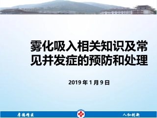 雾化吸入常见并发症的预防与处理修改