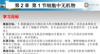 细胞中的无机物课件