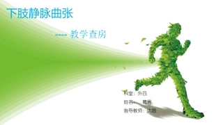 下肢静脉曲张病人的护理课件